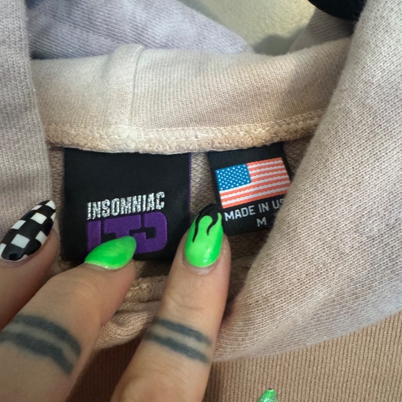 Insomniac LTD tie dye hoodie, good condition, ties missing size M - Picture 2 of 5